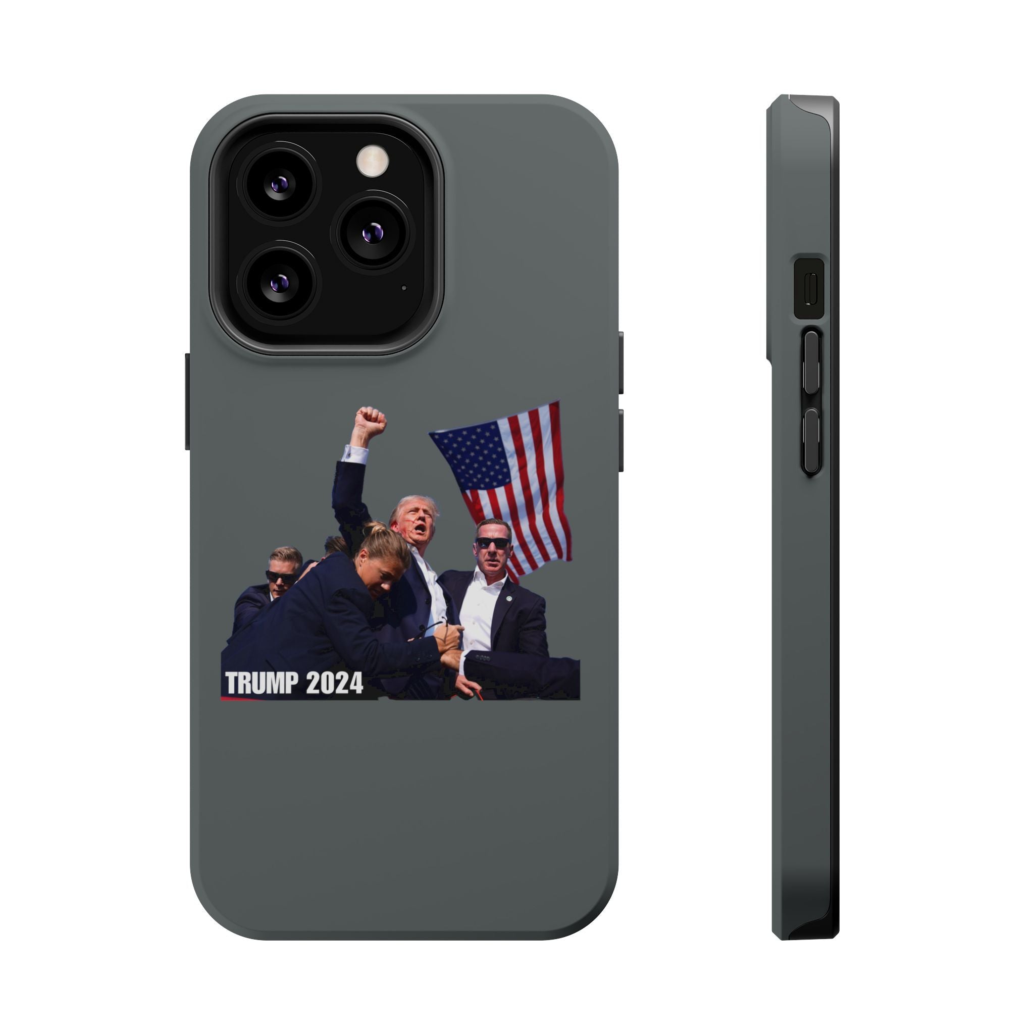 Trump 2024 Magnetic Tough Case Grey