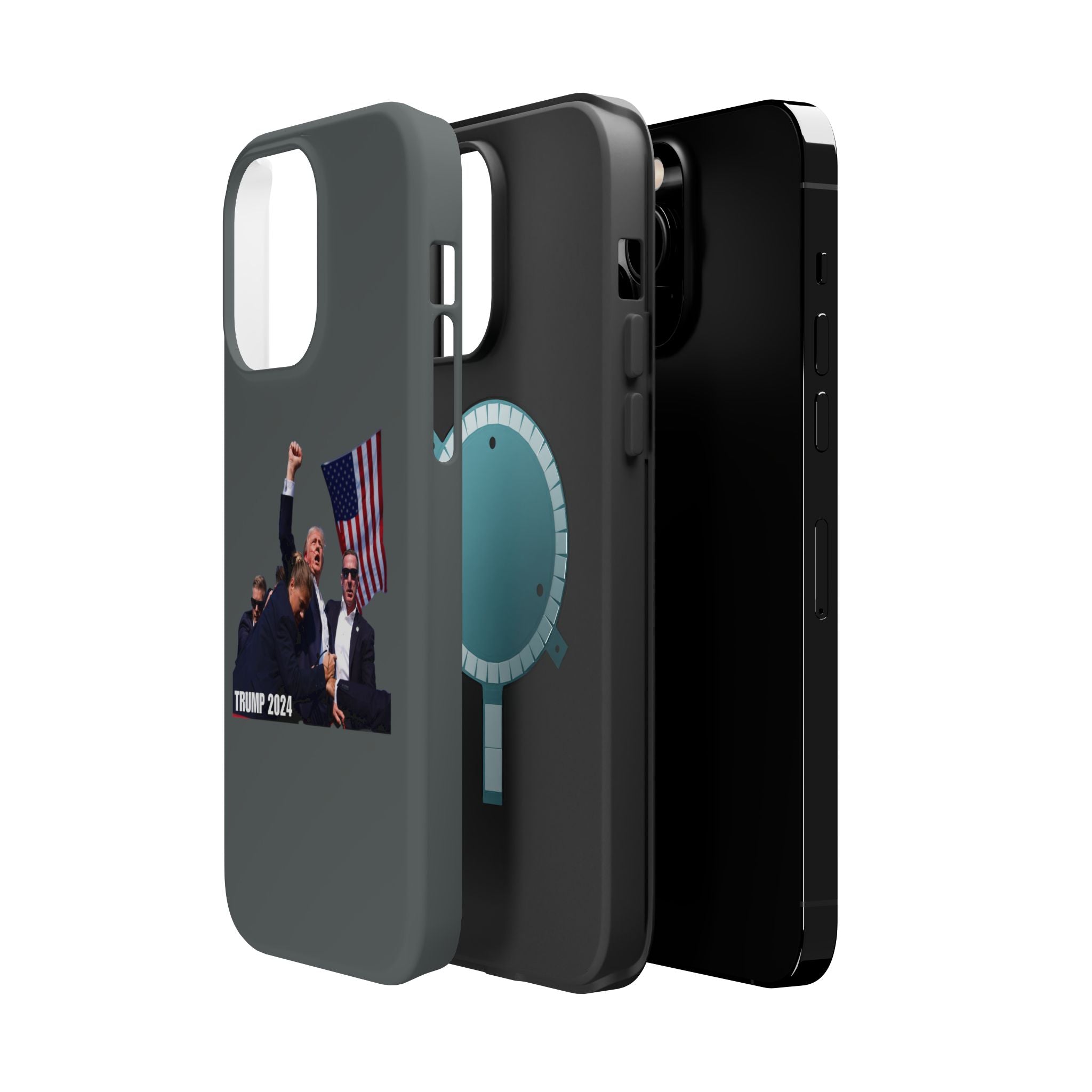 Trump 2024 Magnetic Tough Case Grey