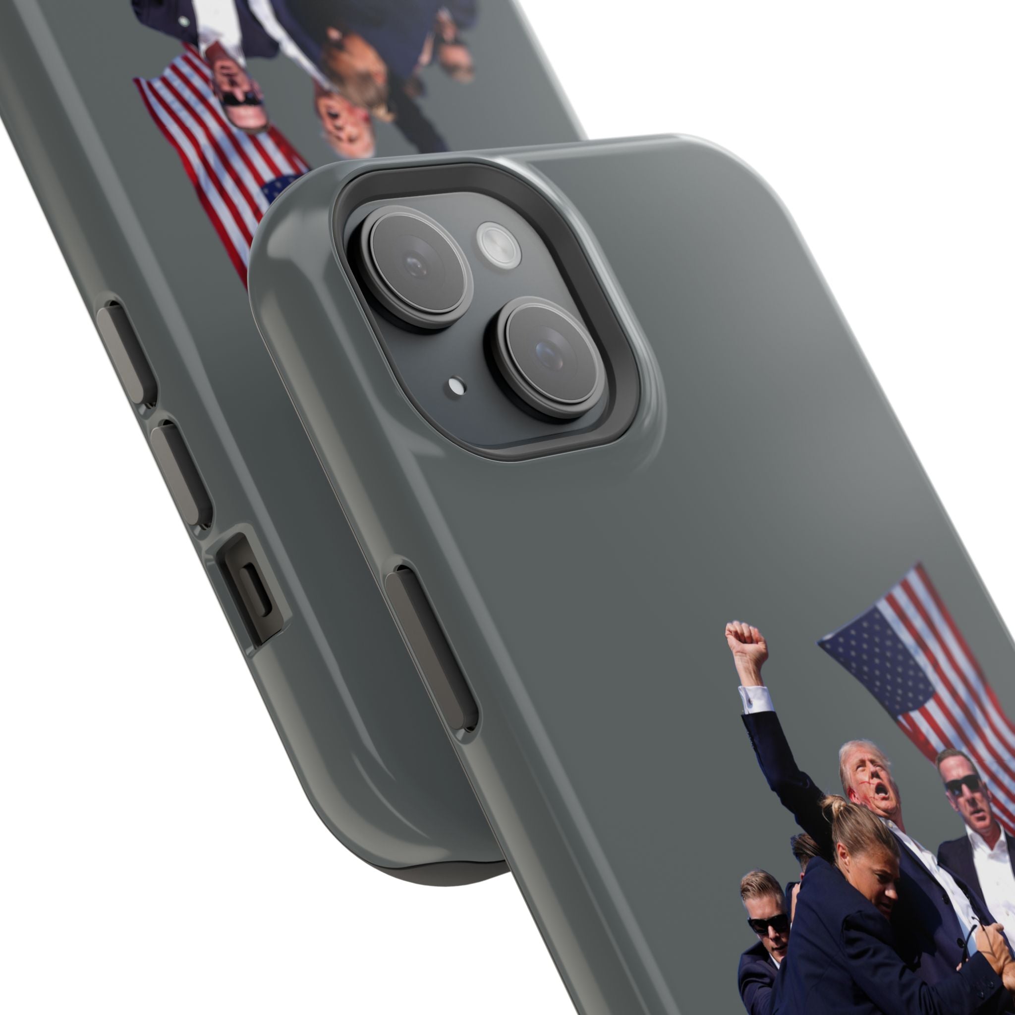 Trump 2024 Magnetic Tough Case Grey