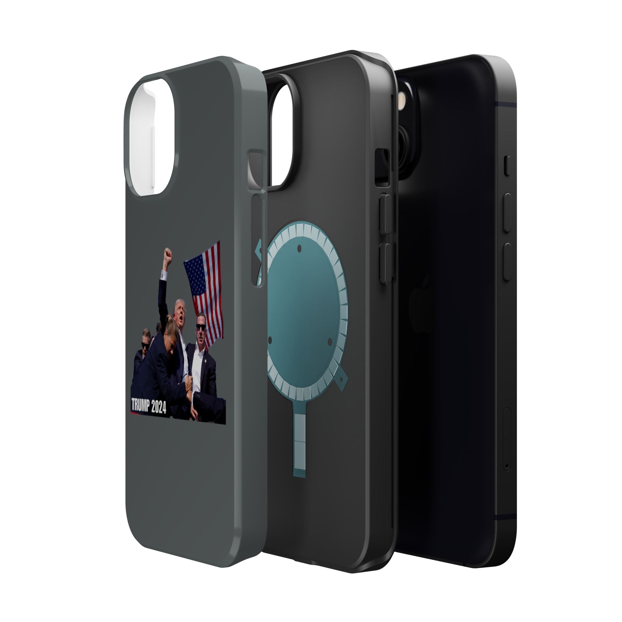 Trump 2024 Magnetic Tough Case Grey