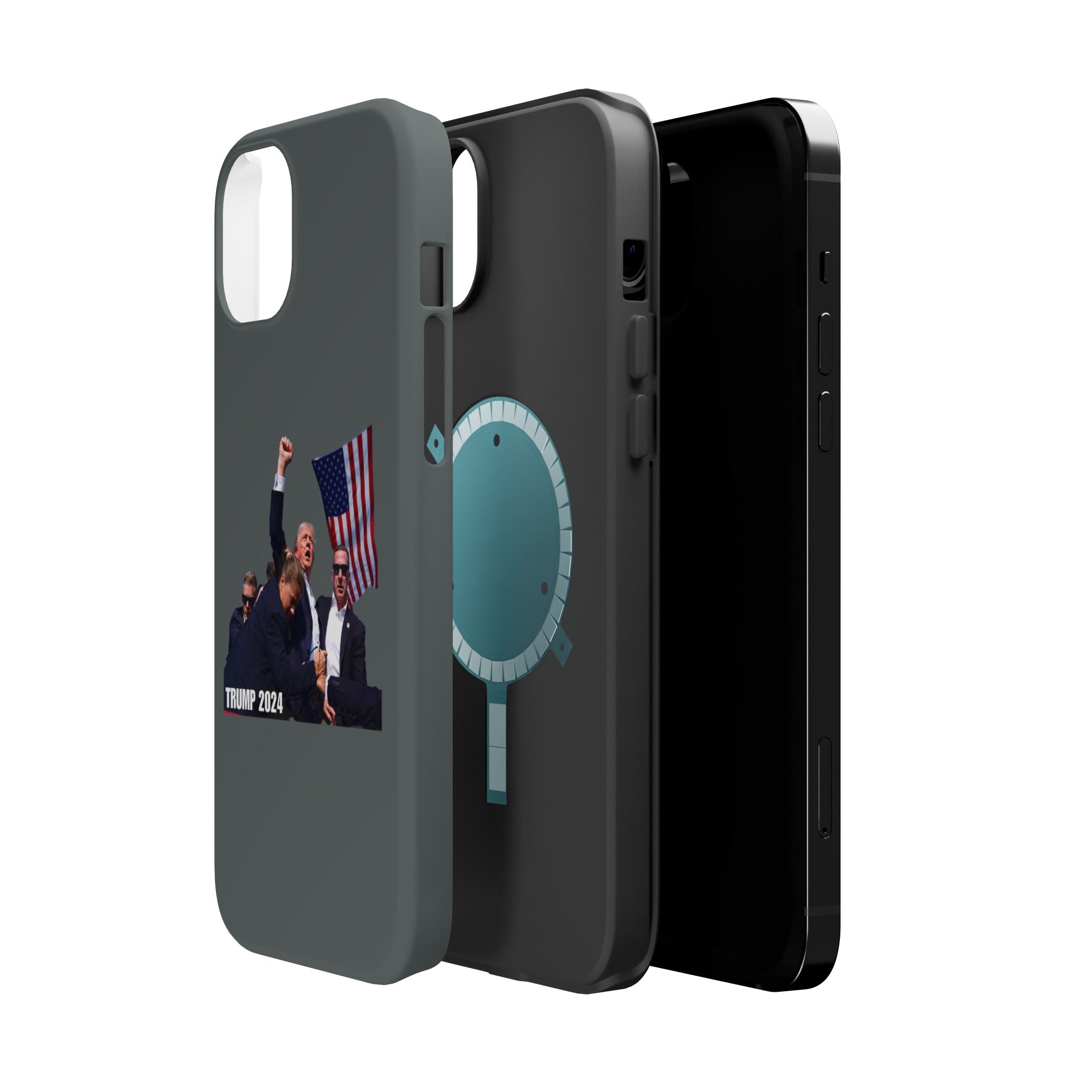 Trump 2024 Magnetic Tough Case Grey