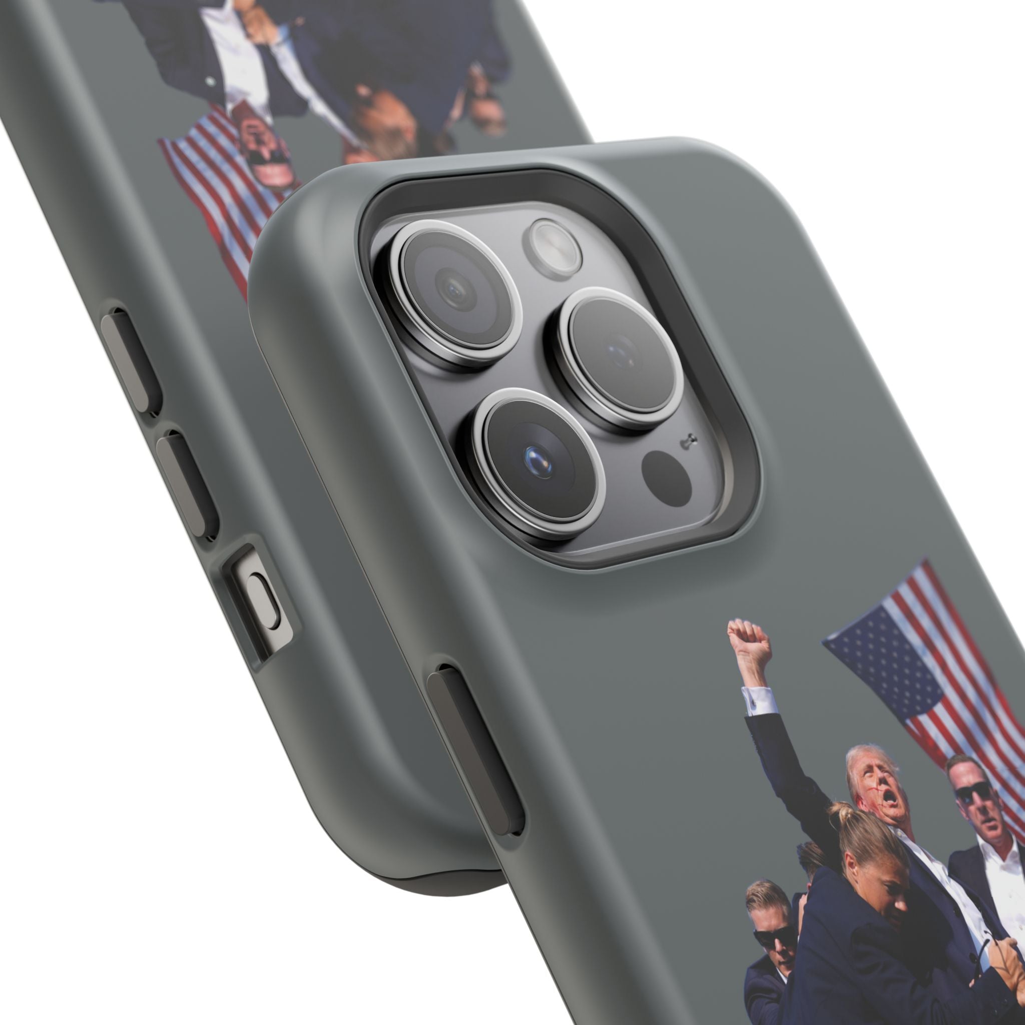 Trump 2024 Magnetic Tough Case Grey