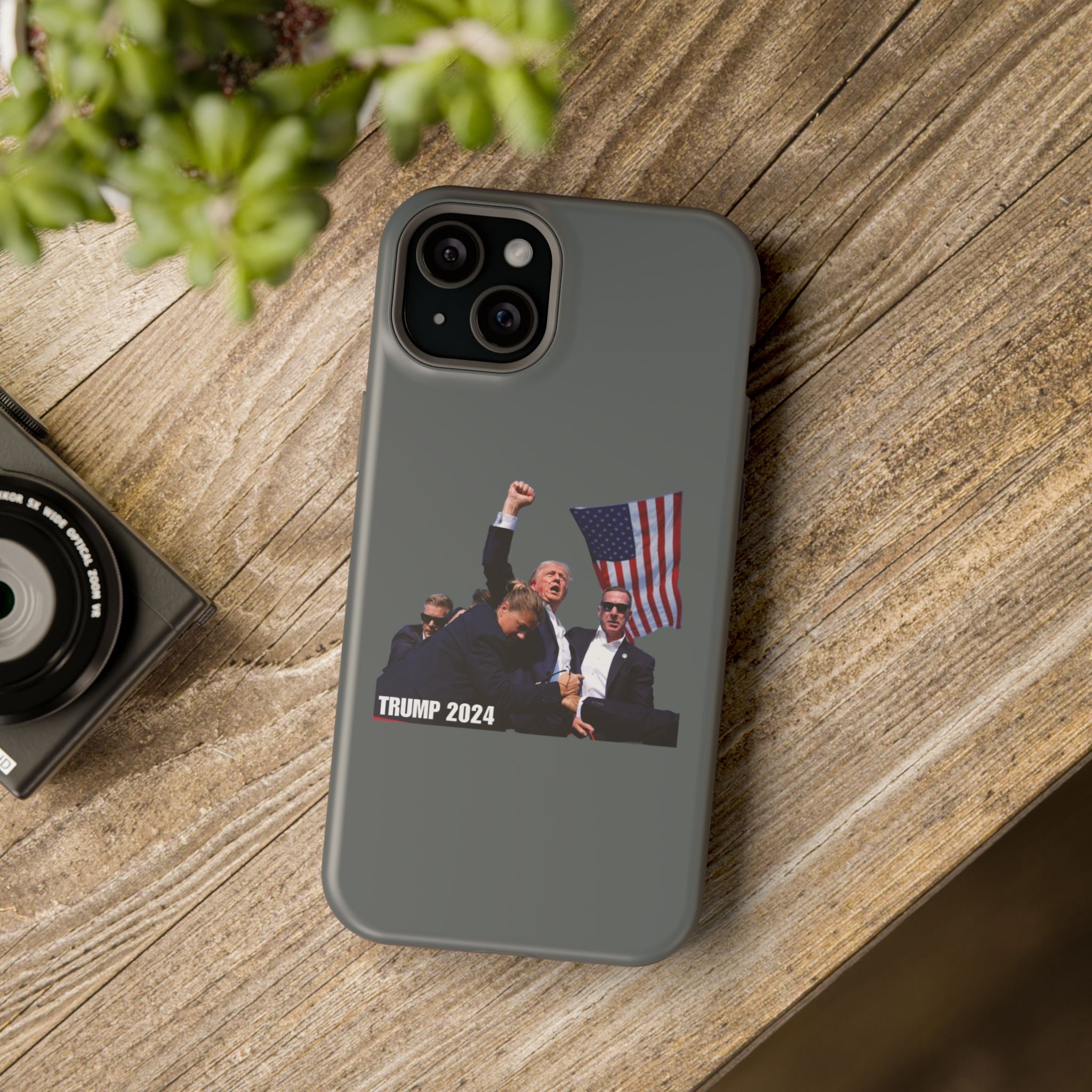 Trump 2024 Magnetic Tough Case Grey