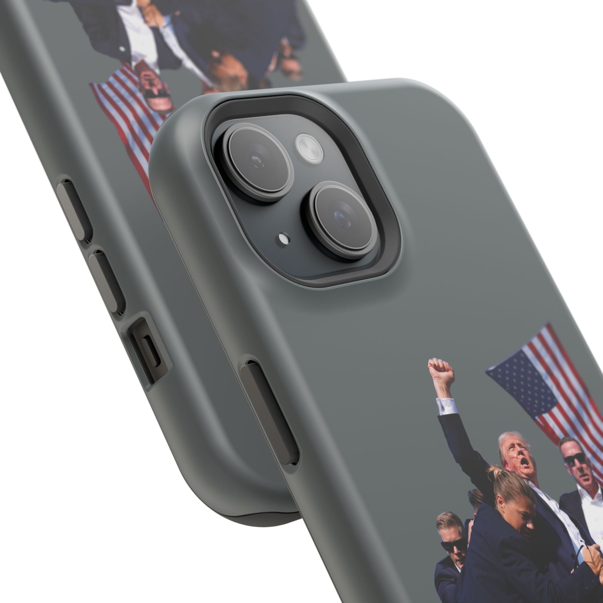 Trump 2024 Magnetic Tough Case Grey