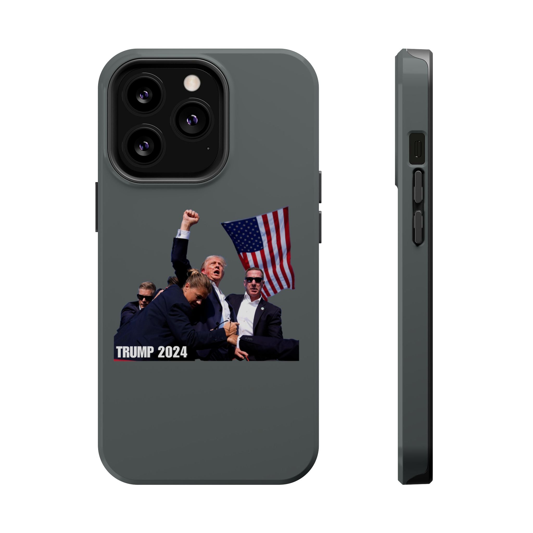 Trump 2024 Magnetic Tough Case Grey