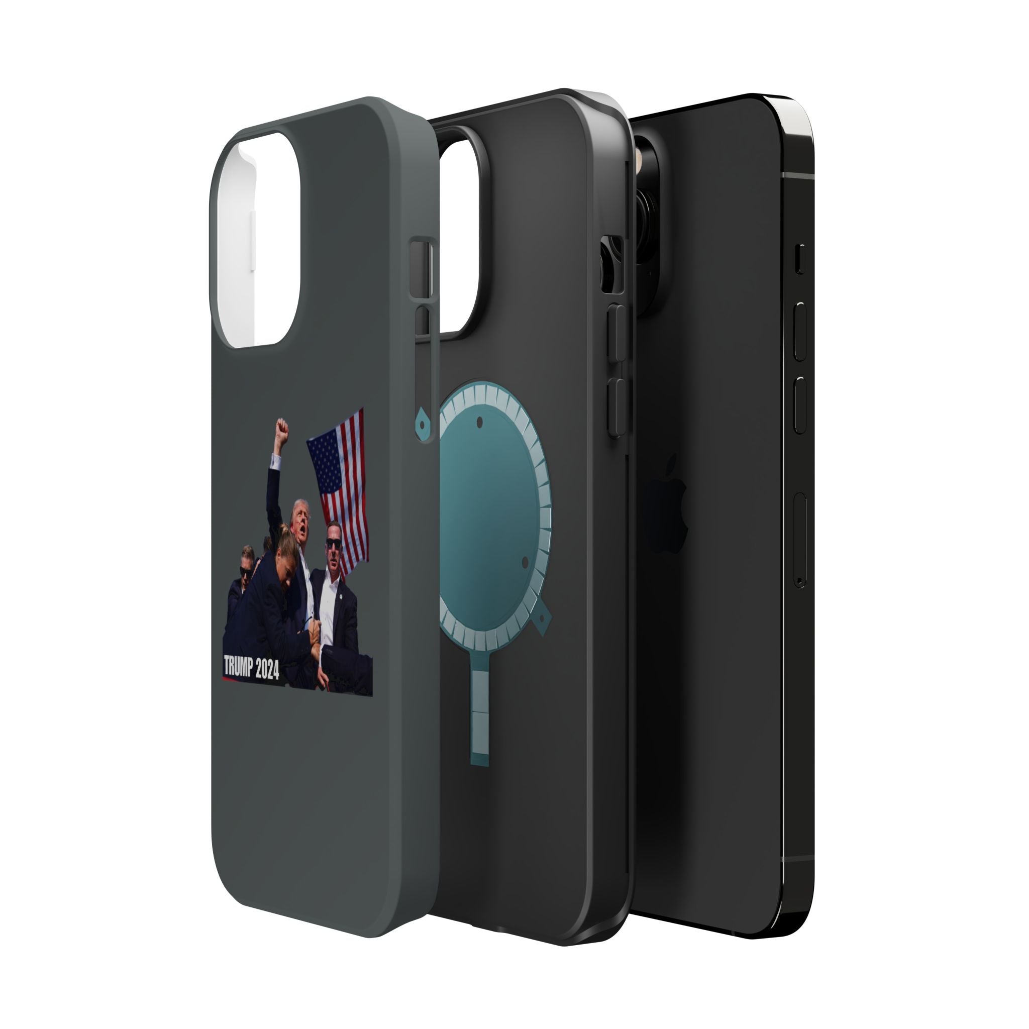 Trump 2024 Magnetic Tough Case Grey