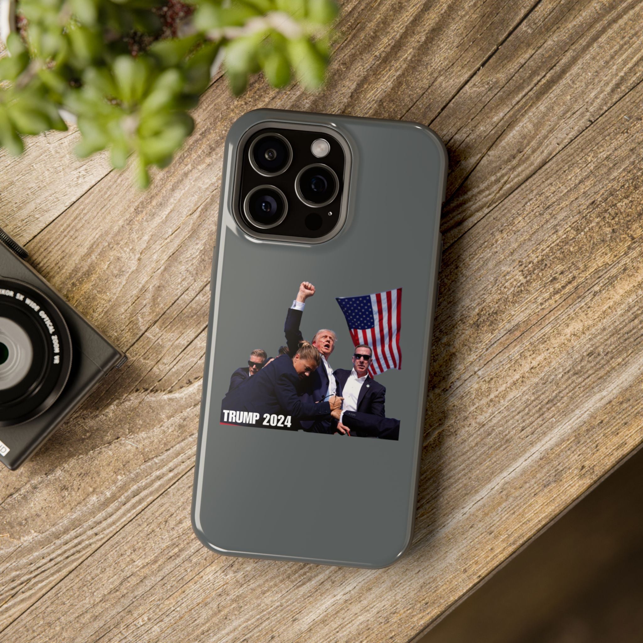 Trump 2024 Magnetic Tough Case Grey