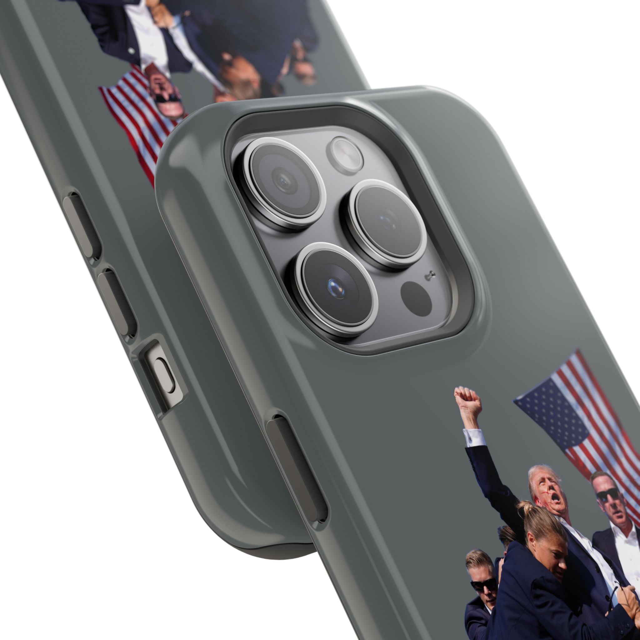 Trump 2024 Magnetic Tough Case Grey