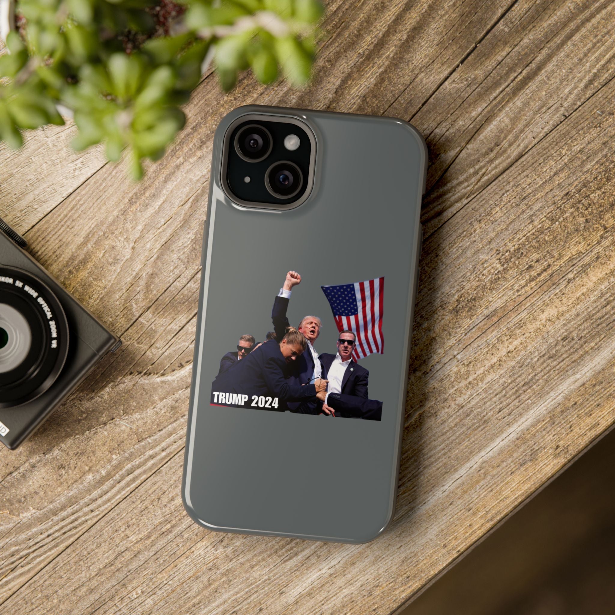 Trump 2024 Magnetic Tough Case Grey