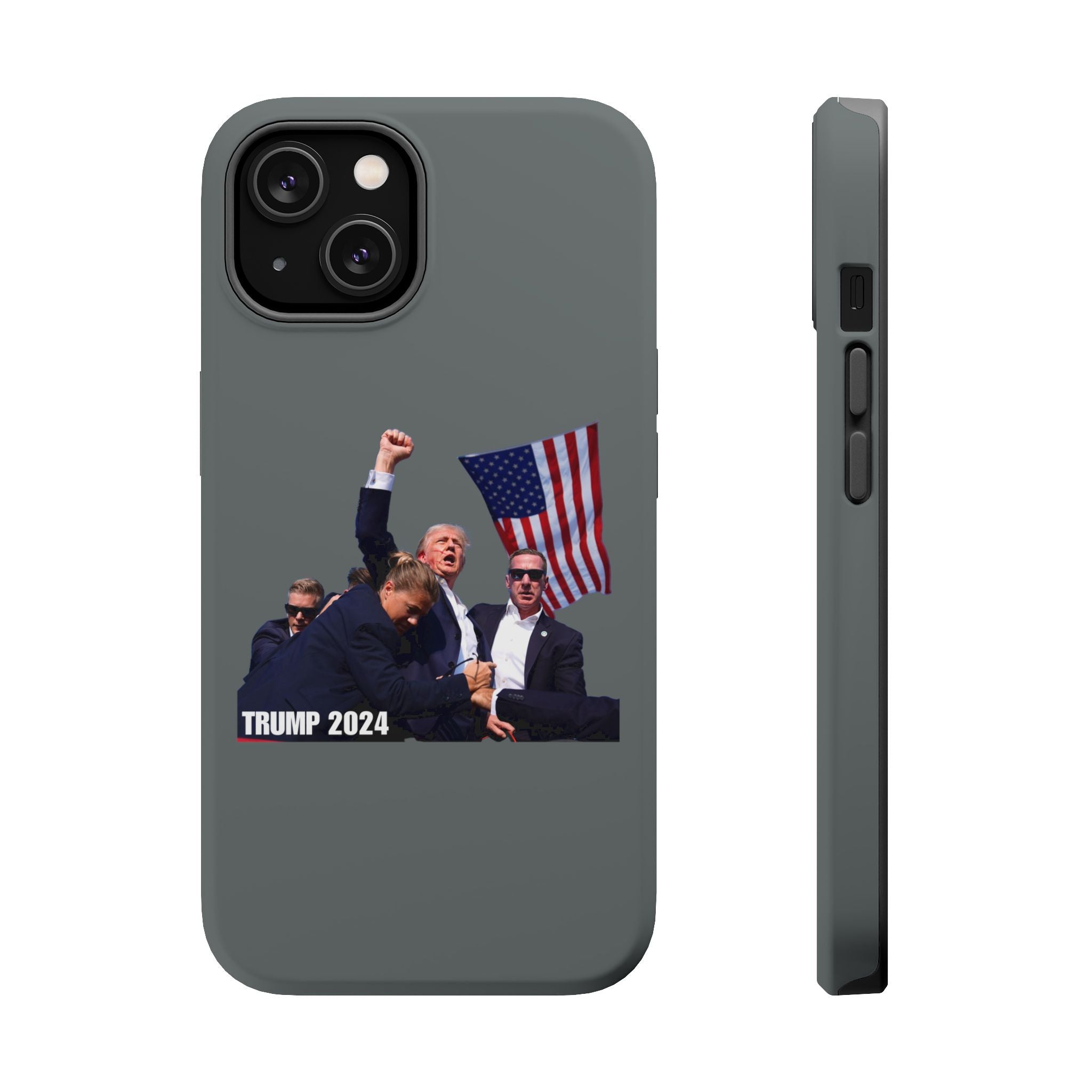 Trump 2024 Magnetic Tough Case Grey