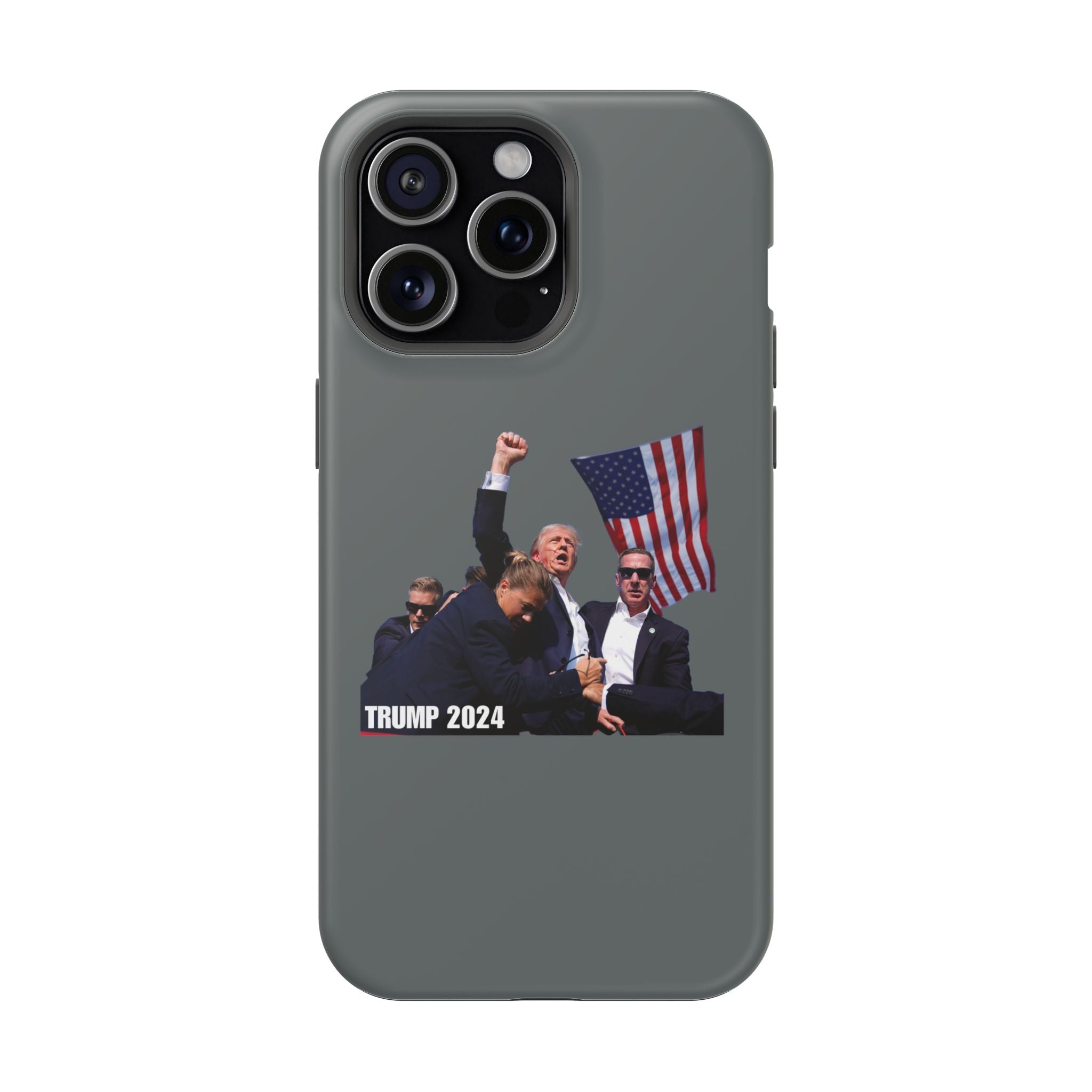 Trump 2024 Magnetic Tough Case Grey