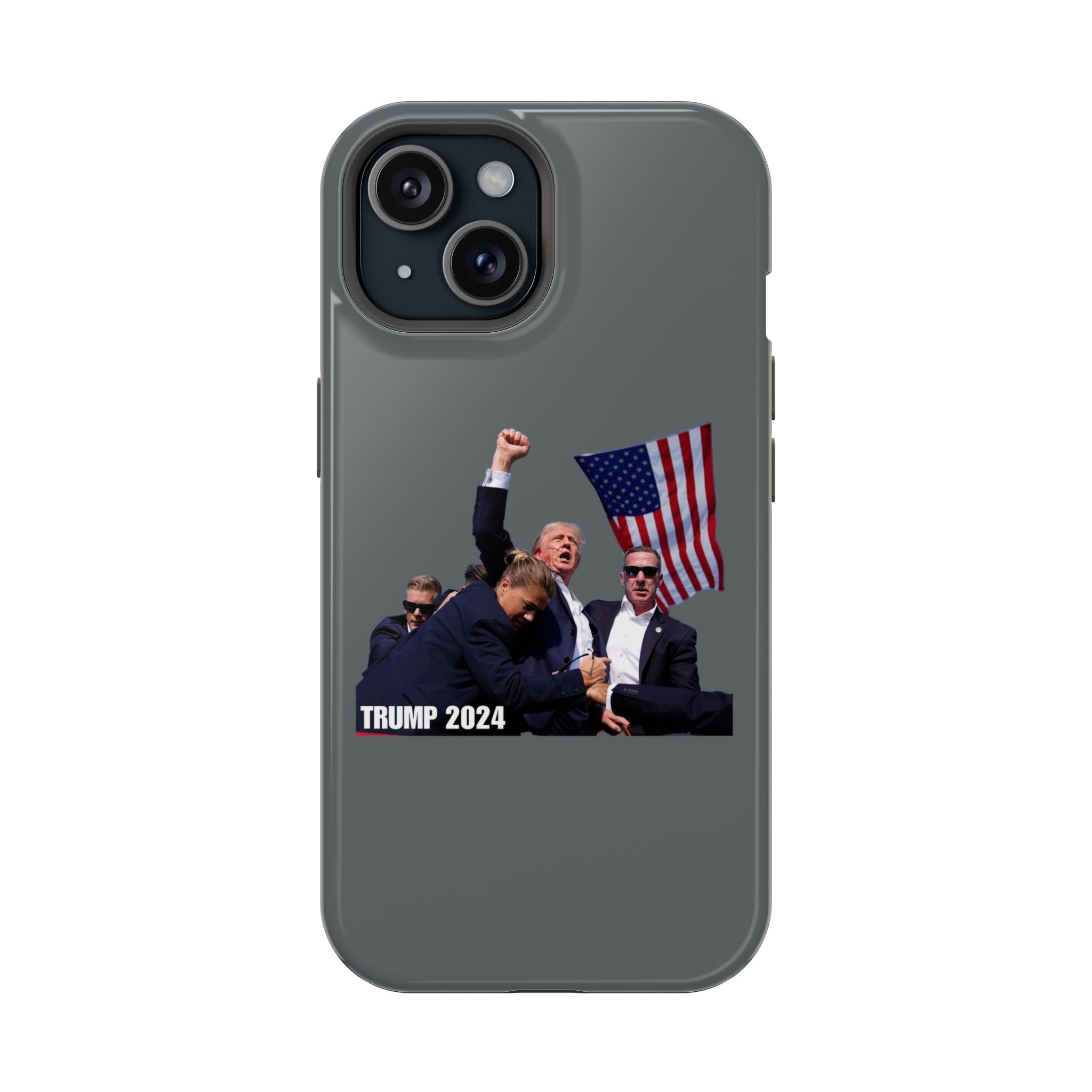 Trump 2024 Magnetic Tough Case Grey