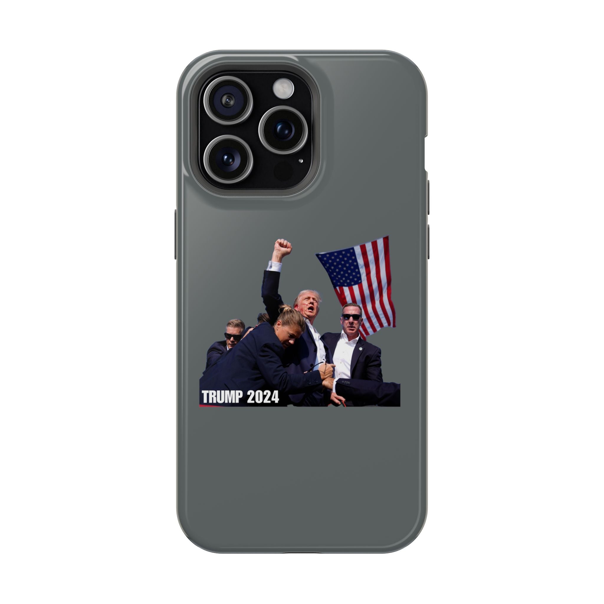 Trump 2024 Magnetic Tough Case Grey