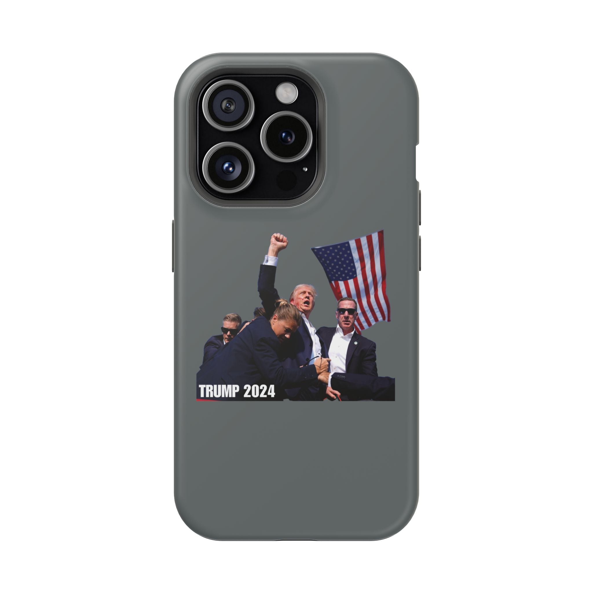 Trump 2024 Magnetic Tough Case Grey