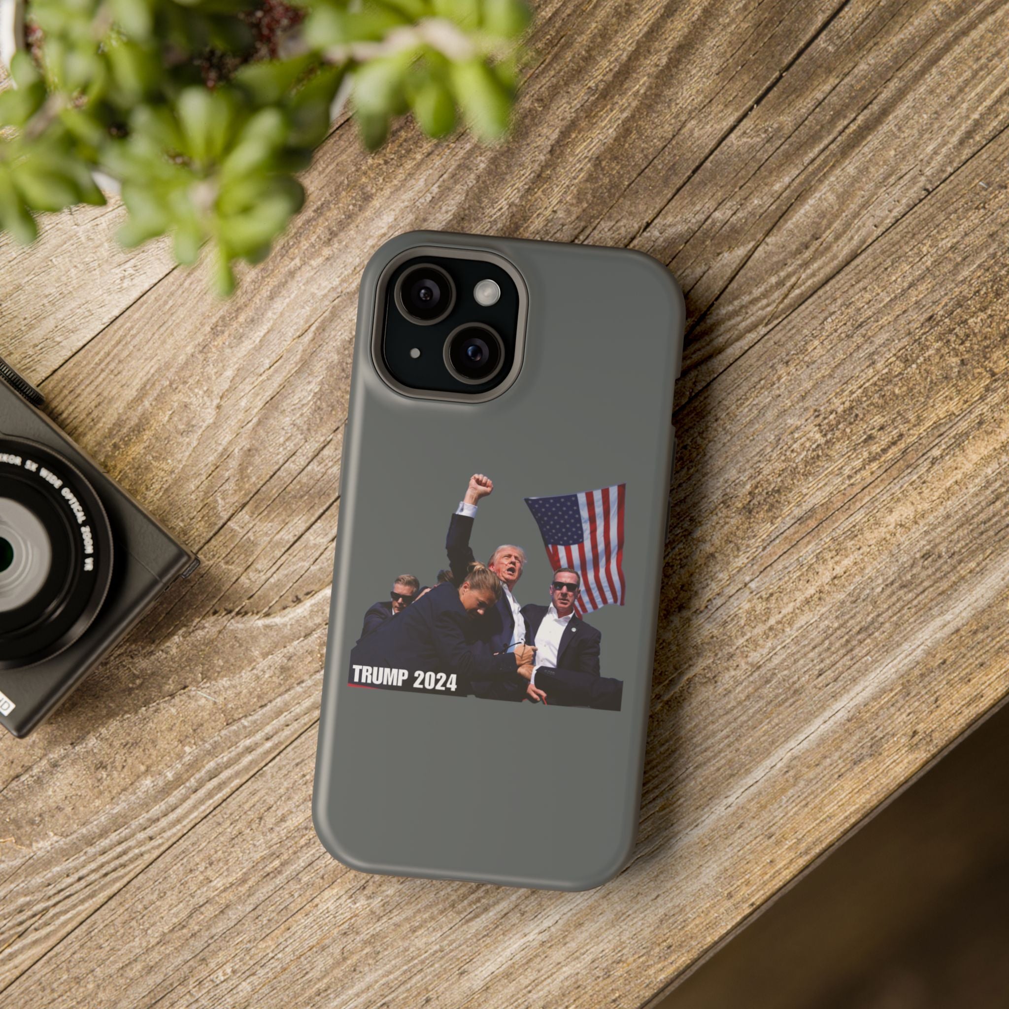 Trump 2024 Magnetic Tough Case Grey