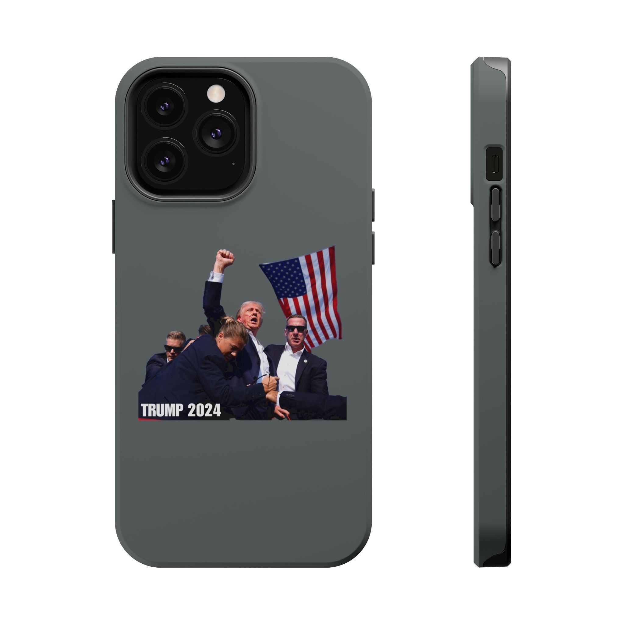 Trump 2024 Magnetic Tough Case Grey