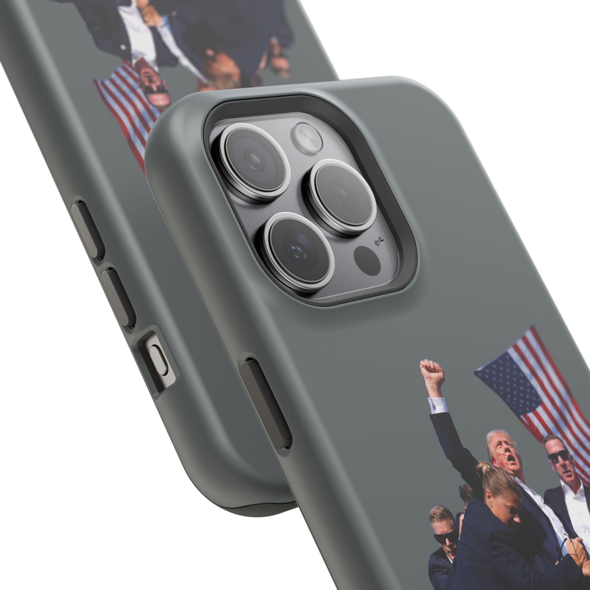 Trump 2024 Magnetic Tough Case Grey