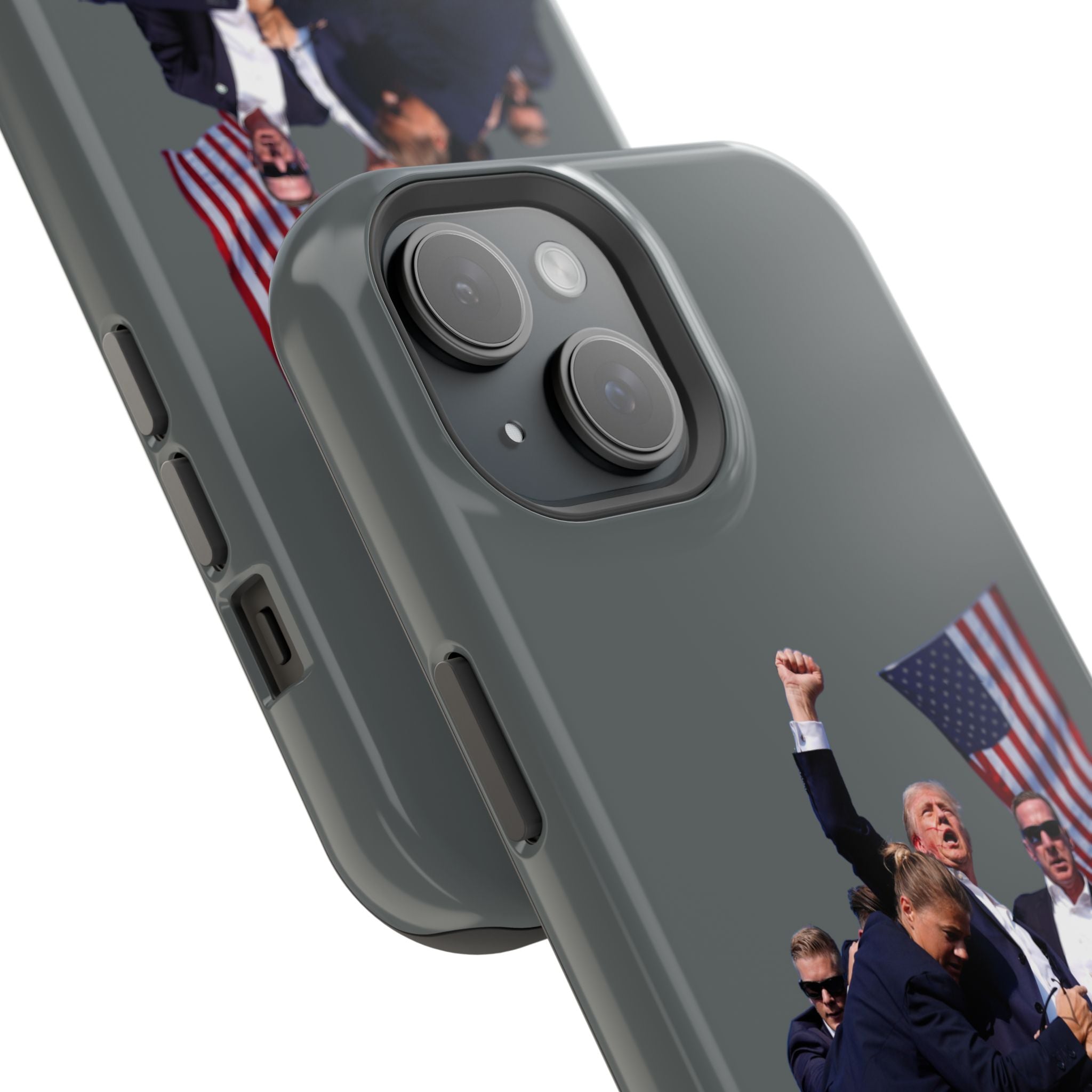 Trump 2024 Magnetic Tough Case Grey