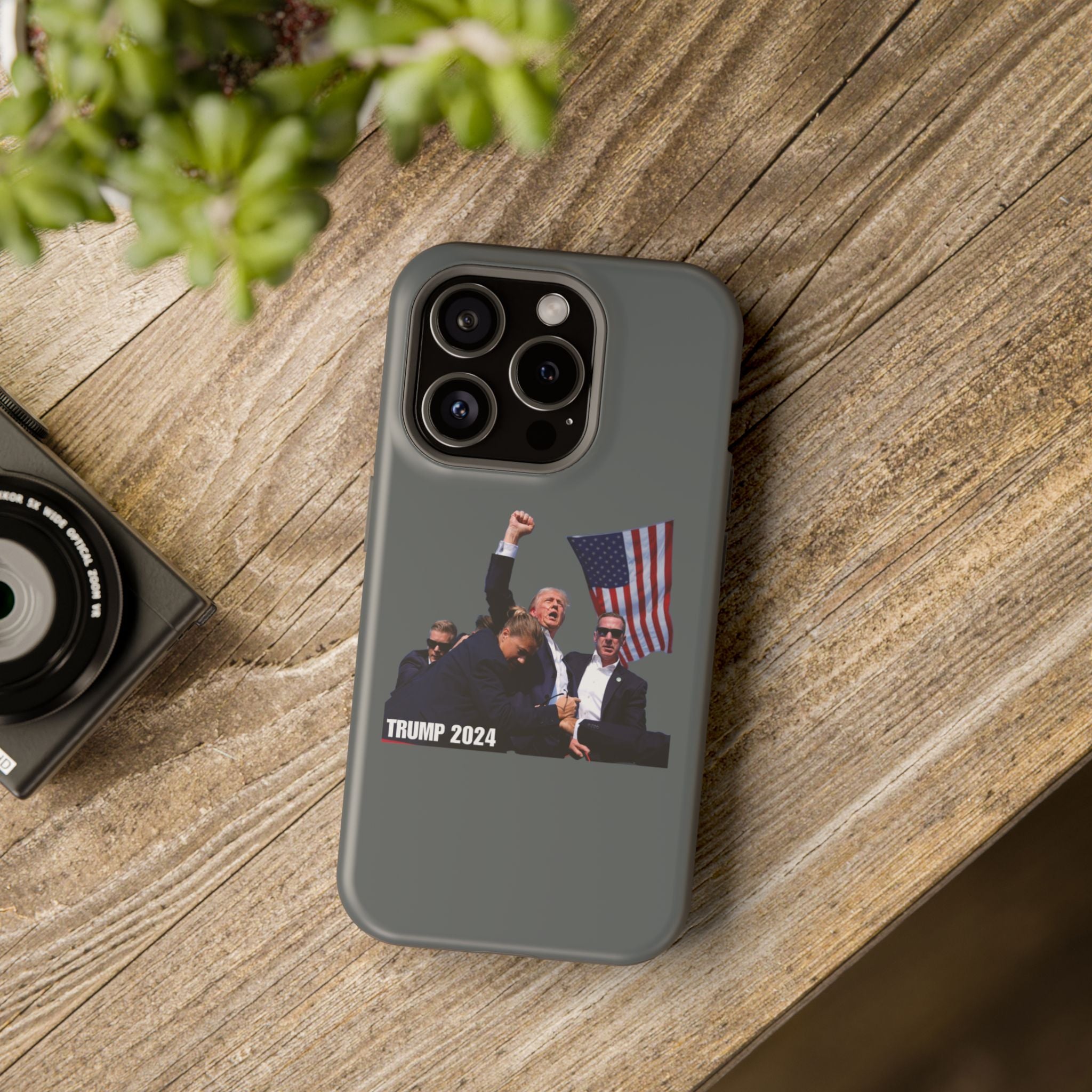 Trump 2024 Magnetic Tough Case Grey