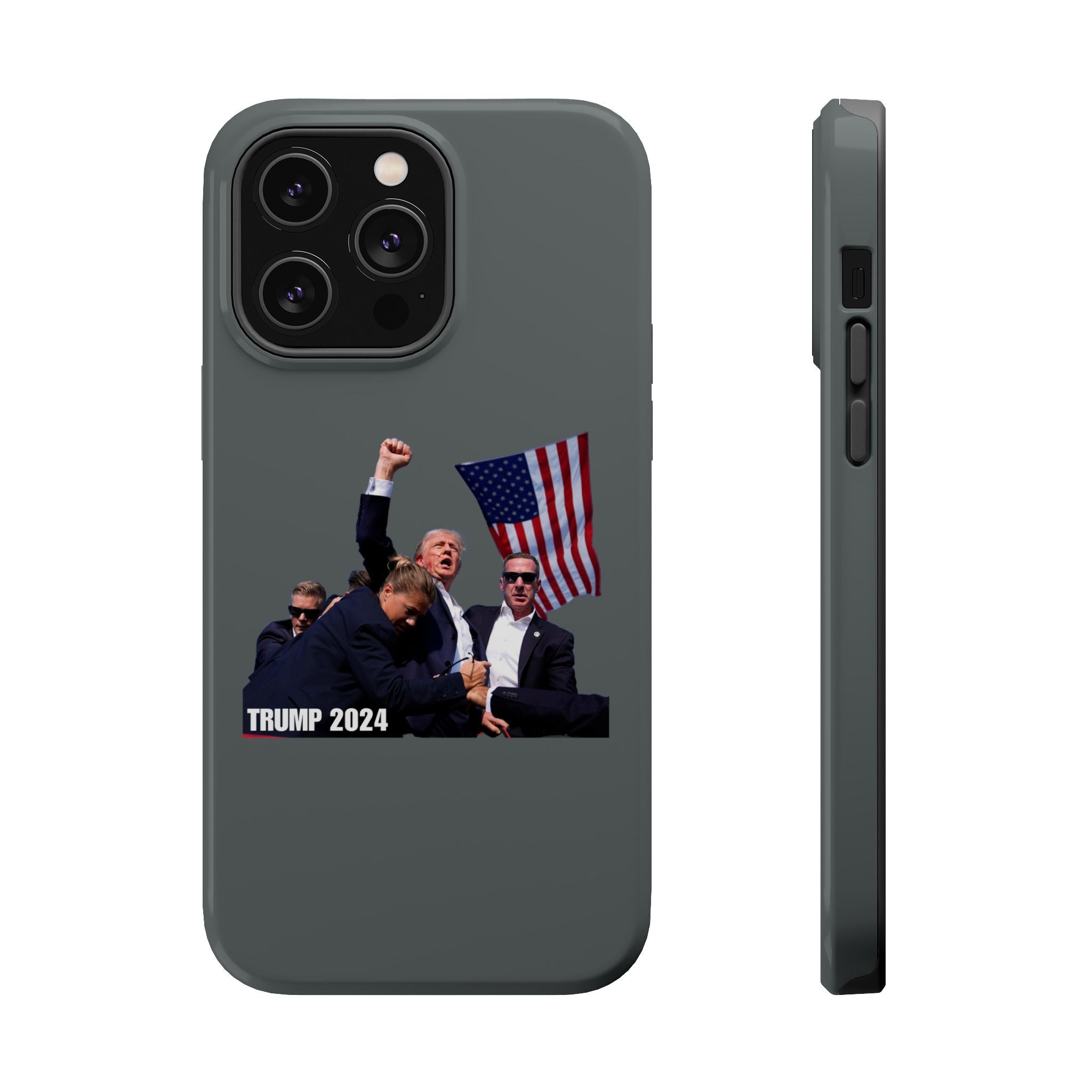 Trump 2024 Magnetic Tough Case Grey