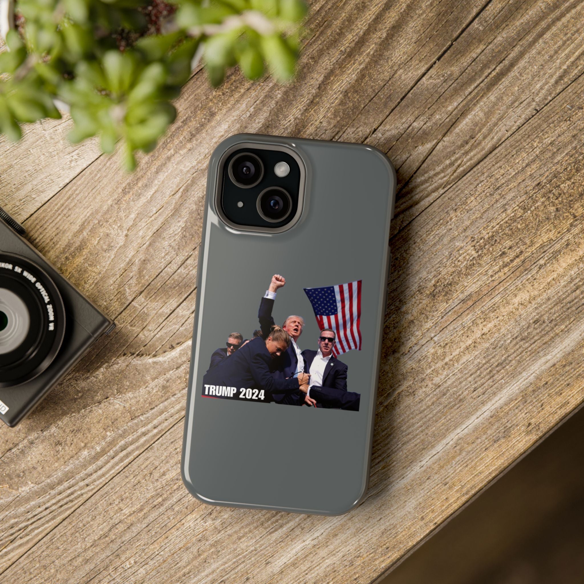 Trump 2024 Magnetic Tough Case Grey