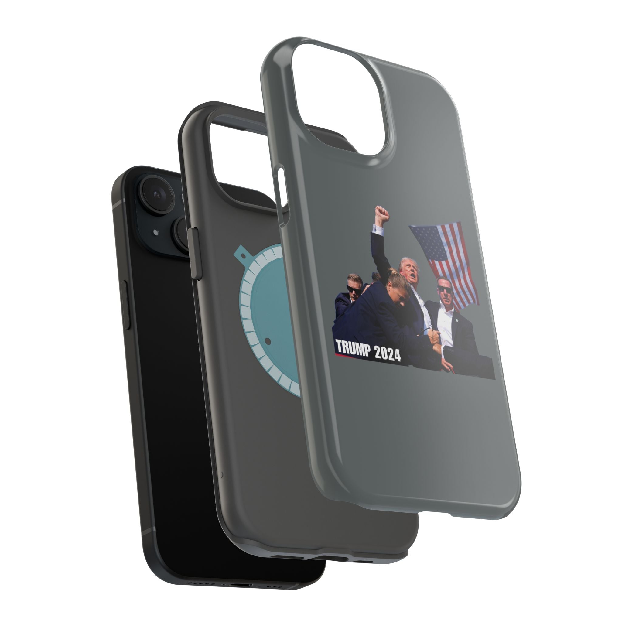 Trump 2024 Magnetic Tough Case Grey