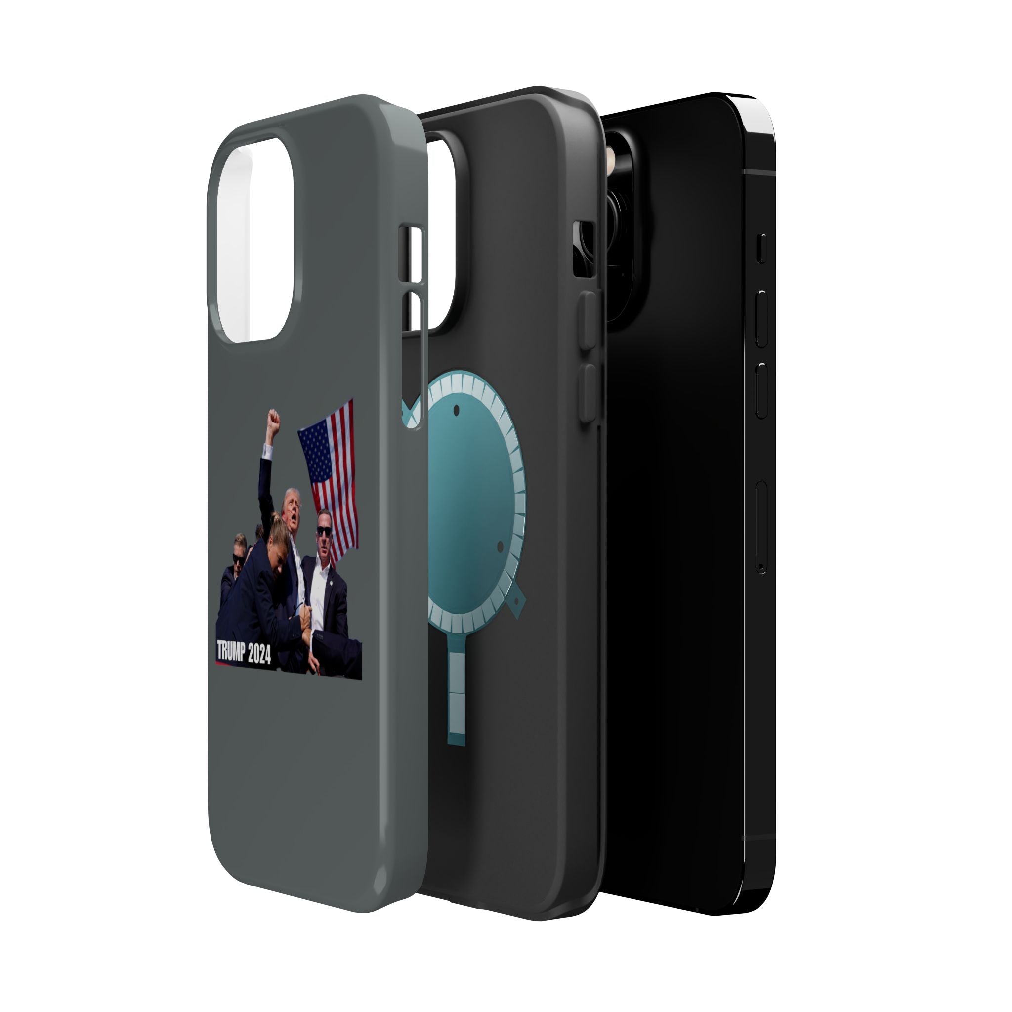 Trump 2024 Magnetic Tough Case Grey