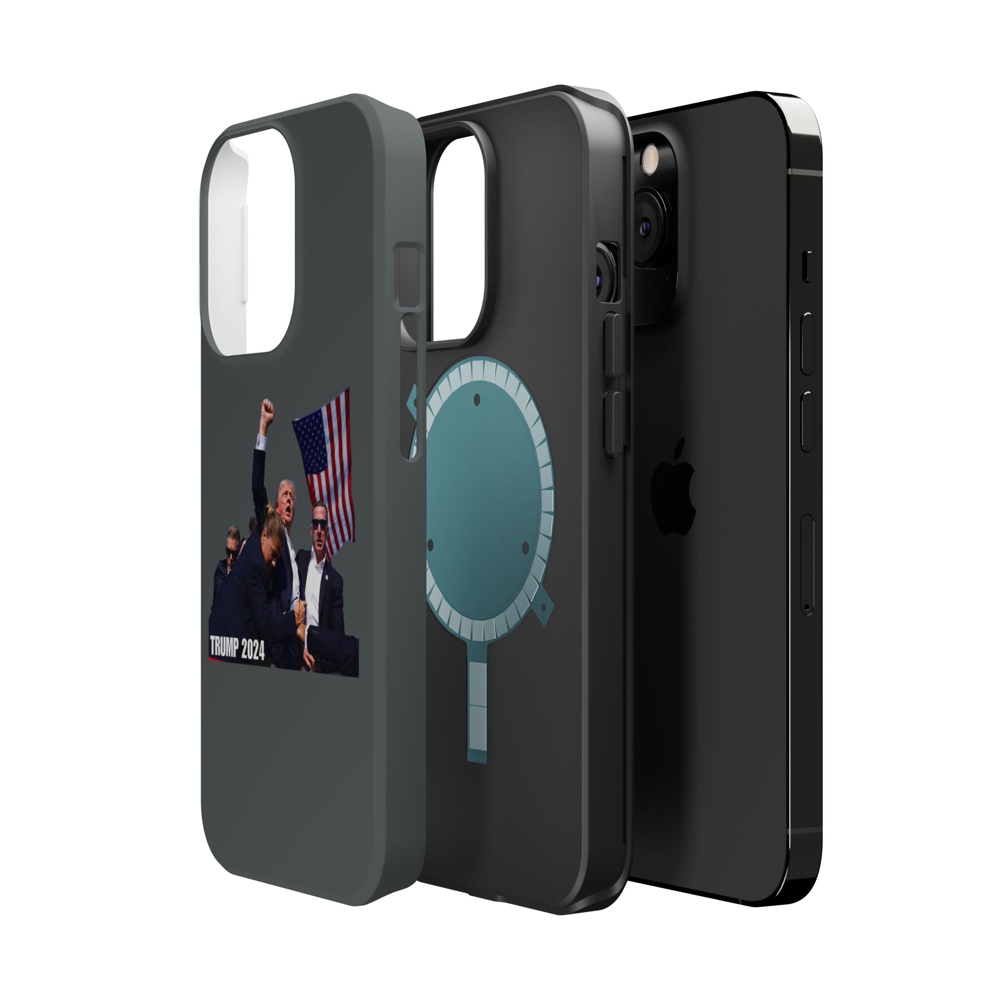 Trump 2024 Magnetic Tough Case Grey