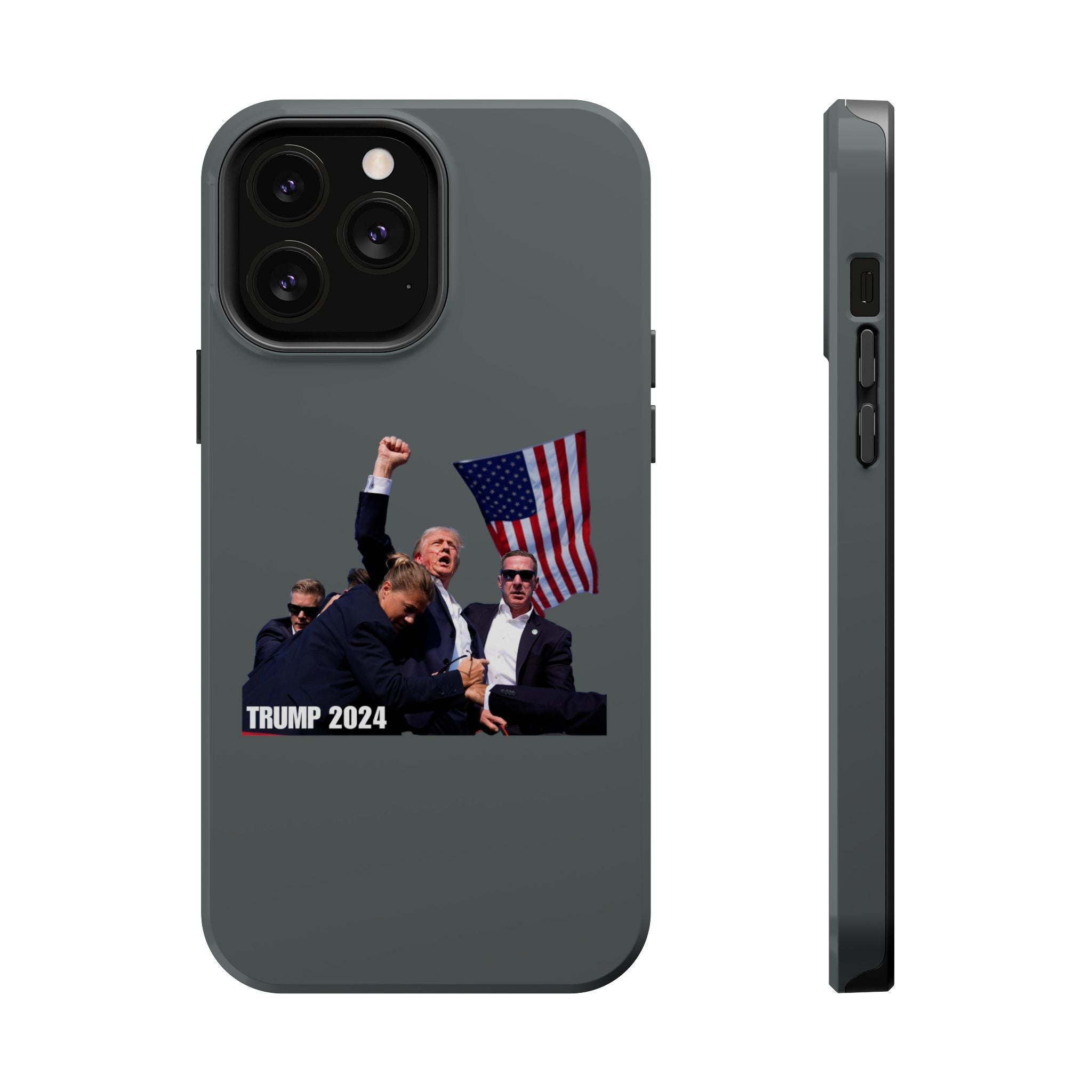 Trump 2024 Magnetic Tough Case Grey