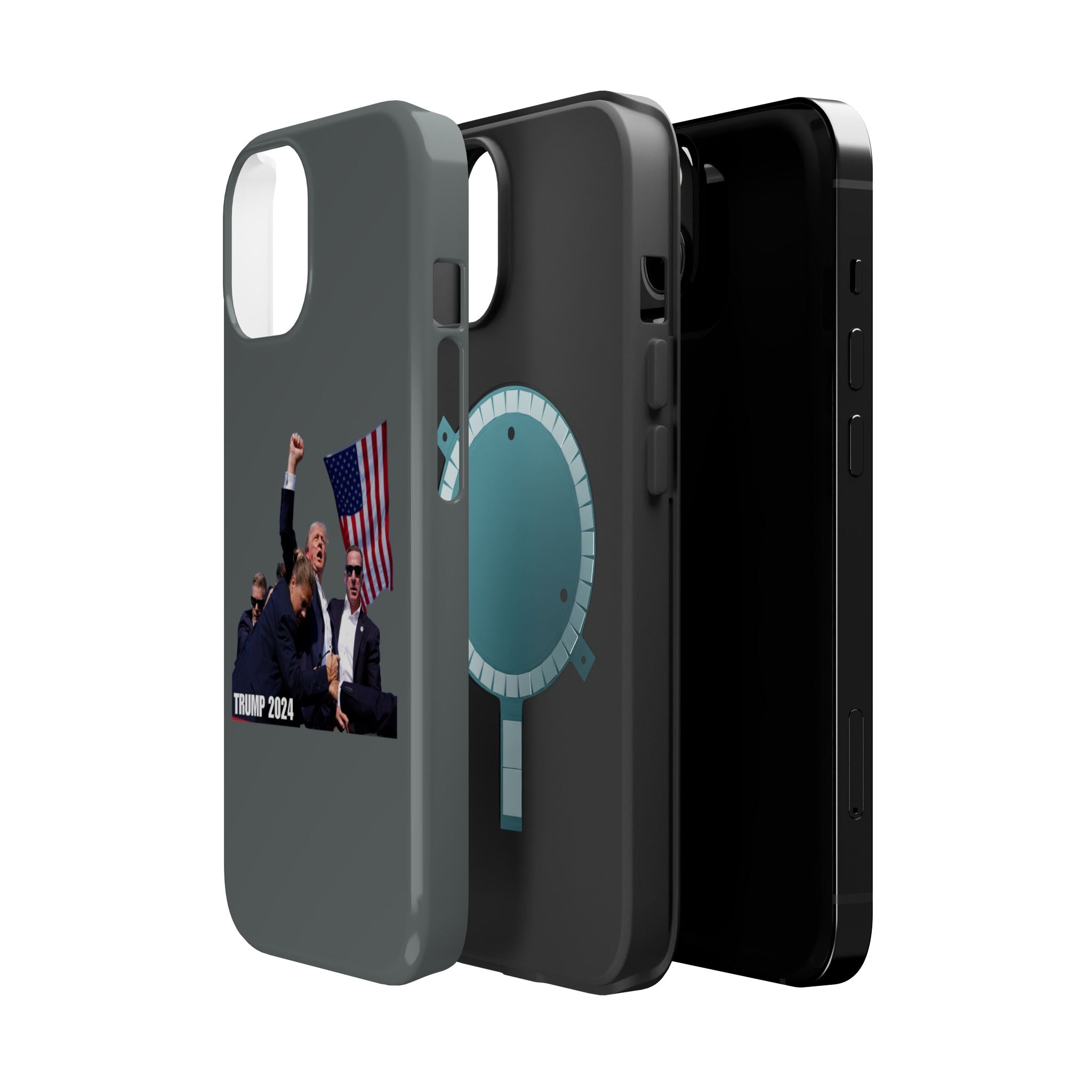 Trump 2024 Magnetic Tough Case Grey