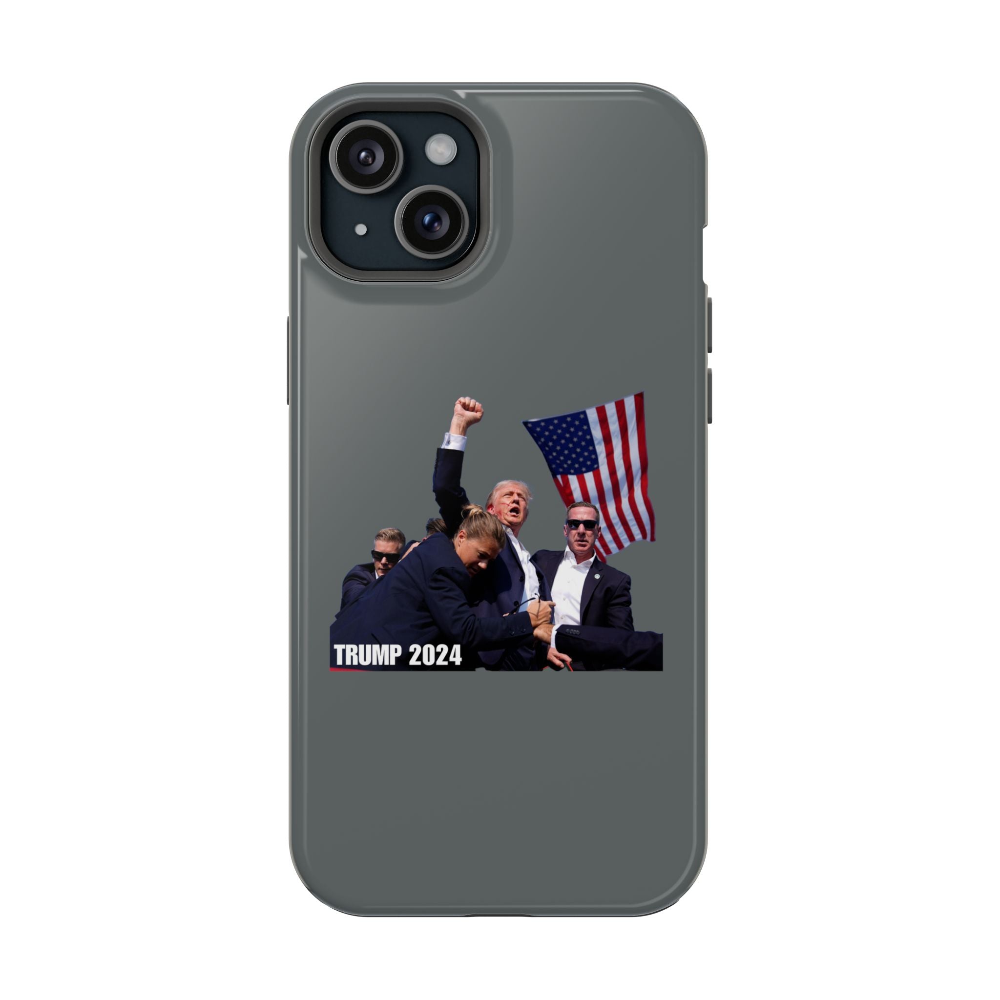 Trump 2024 Magnetic Tough Case Grey