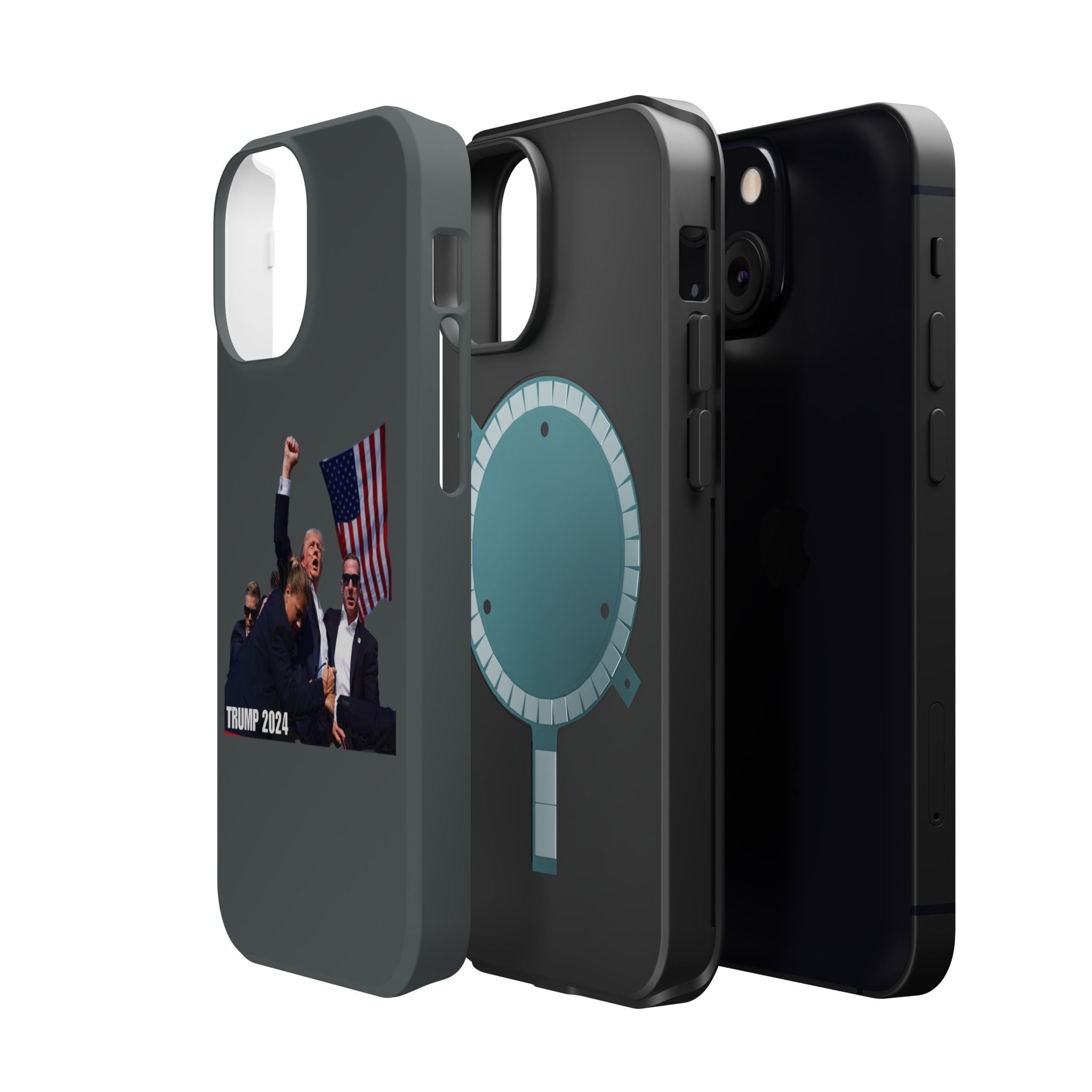 Trump 2024 Magnetic Tough Case Grey