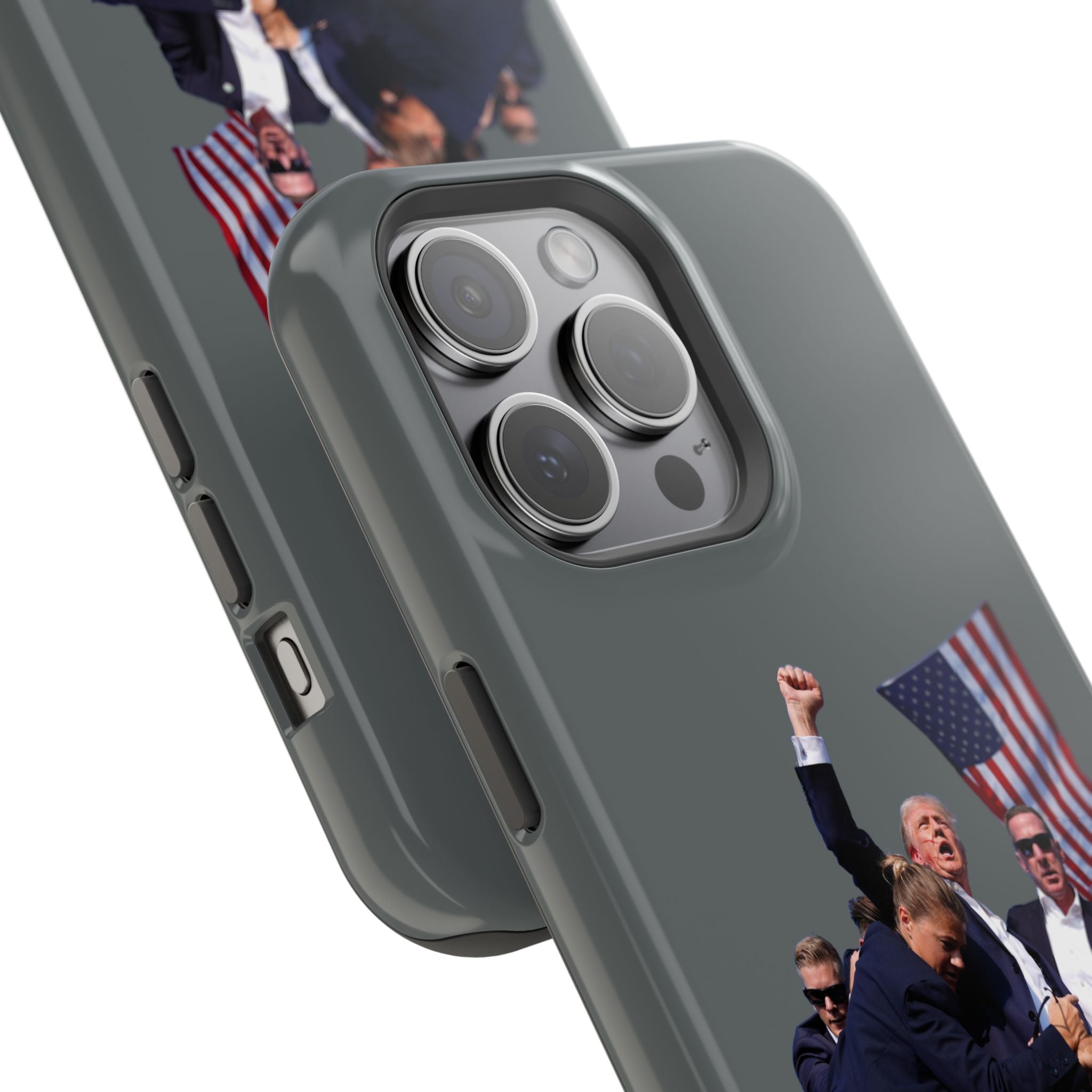 Trump 2024 Magnetic Tough Case Grey