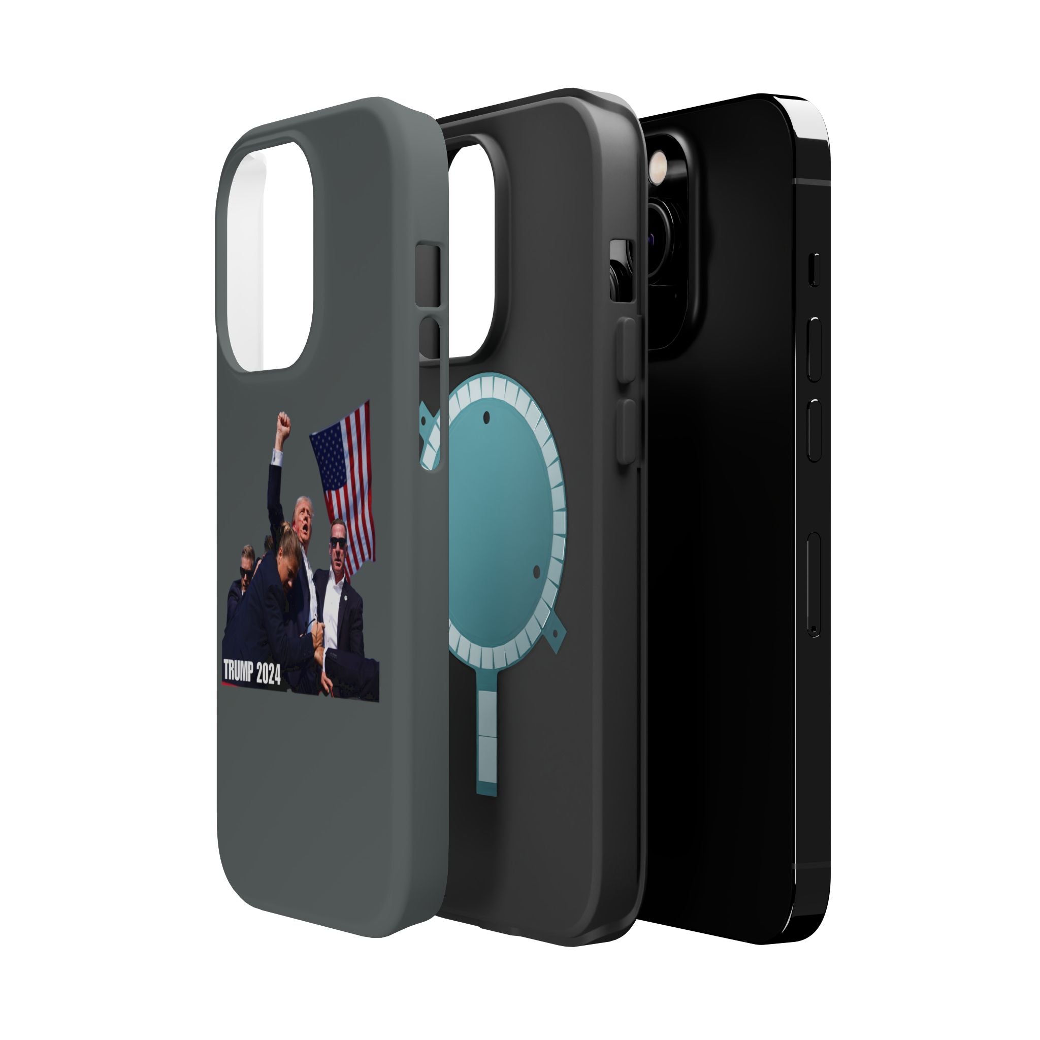 Trump 2024 Magnetic Tough Case Grey