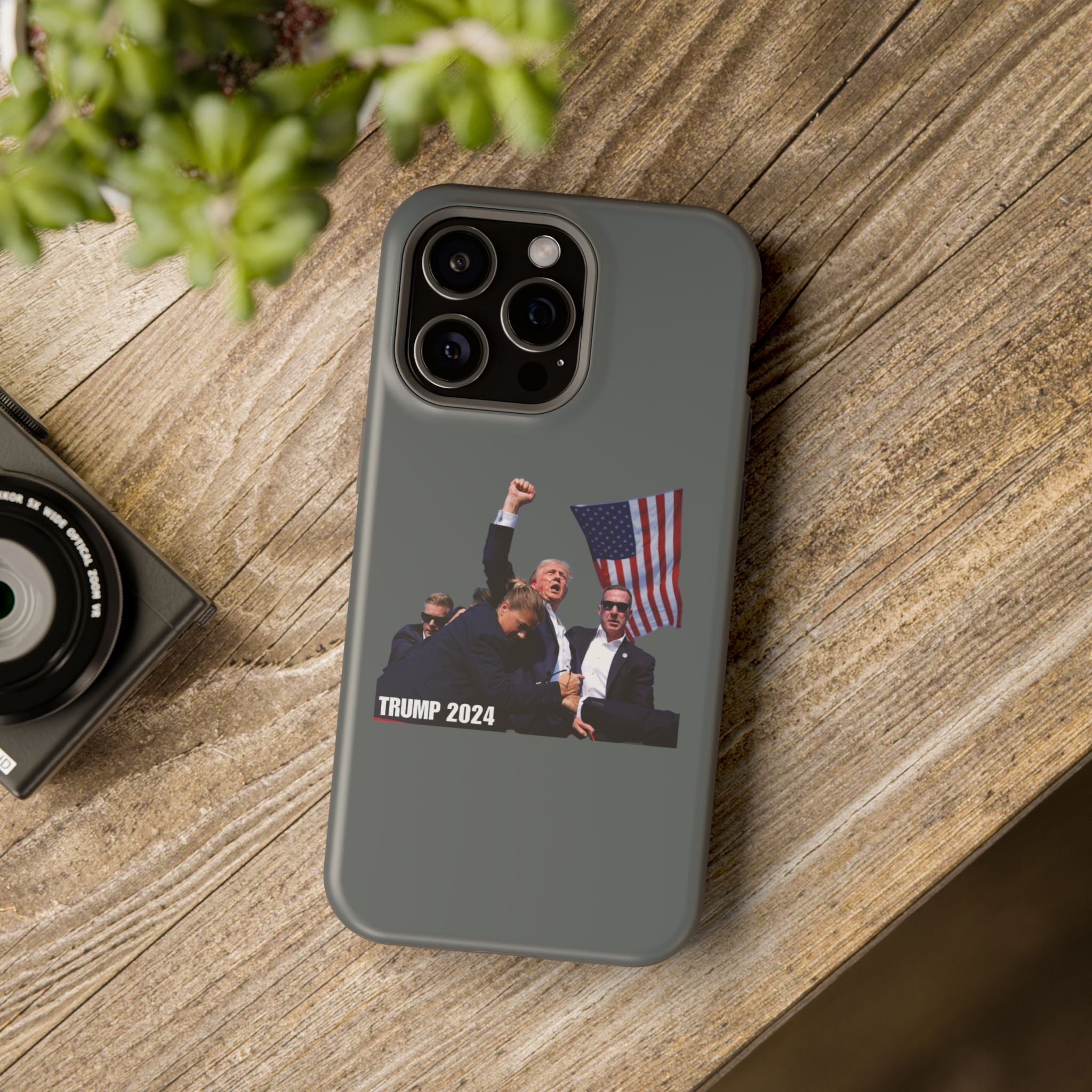 Trump 2024 Magnetic Tough Case Grey