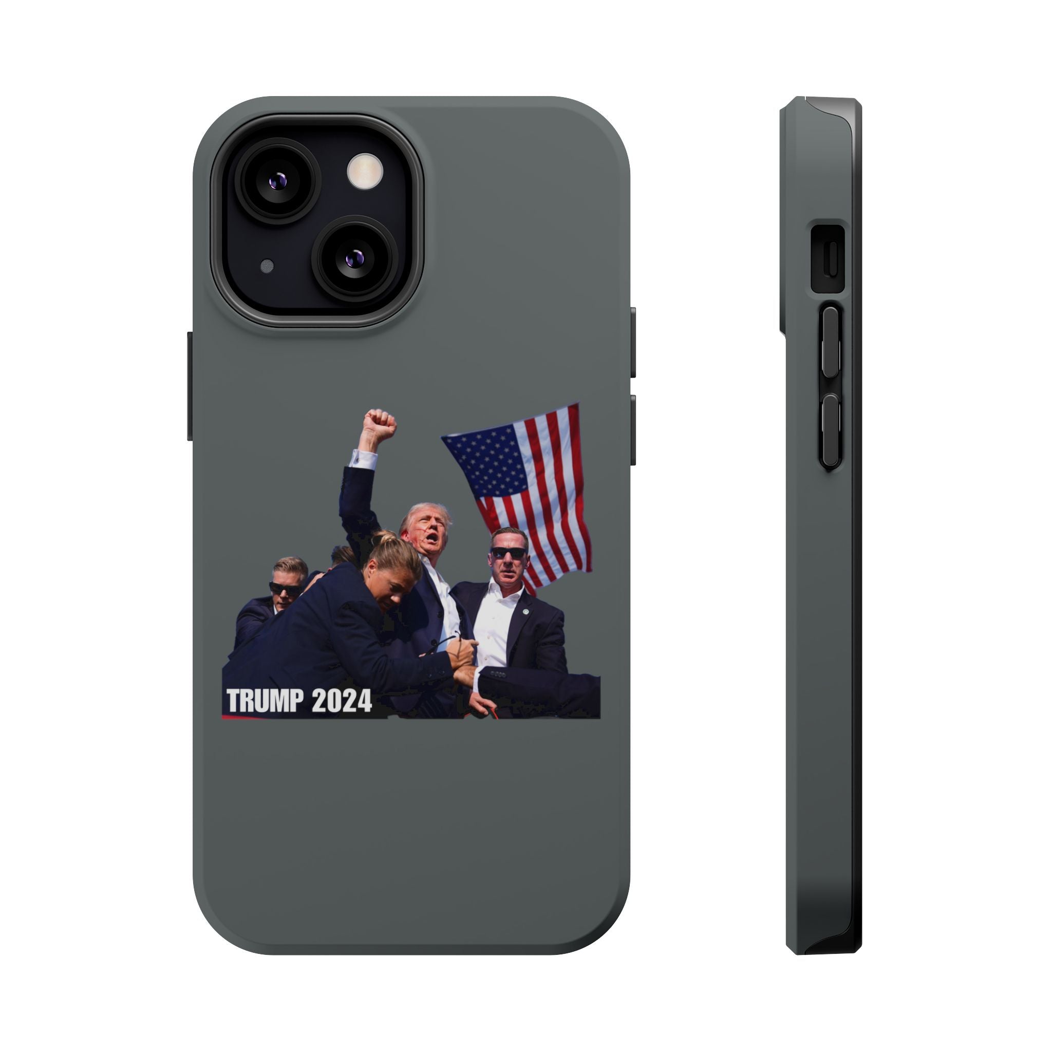 Trump 2024 Magnetic Tough Case Grey