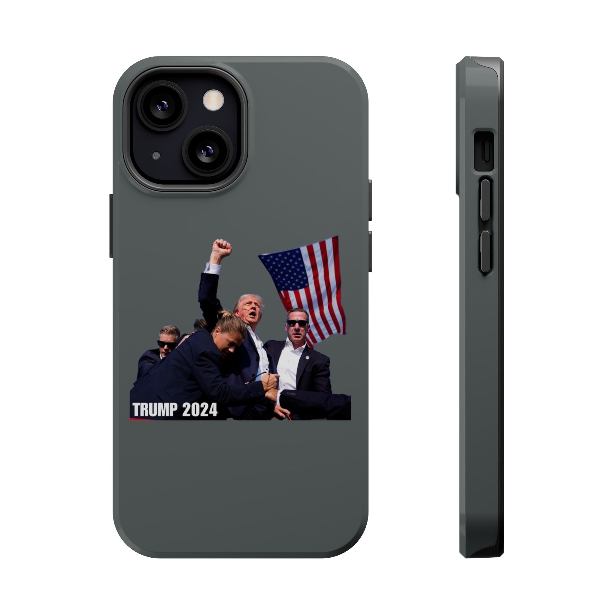 Trump 2024 Magnetic Tough Case Grey